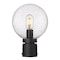 Z-Lite Laurent Outdoor Post Mount Fixture, 1-Light, 8 In.W x 11.5 In.H, Black/Clear Seedy 599PHM-BK - alternate 1
